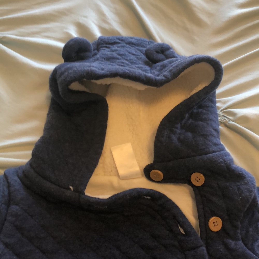 Carters hooded quilted pram sleep and play - Picture 2 of 5